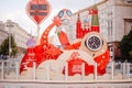 MOSCOW, RUSSIA Ã¢â¬â May 31, 2018: The design of the clock, leading the countdown to the start of the world Cup in Russia on